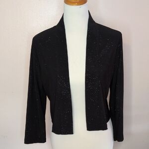 Calvin Klein Black Bolero Style Sweater Or Cover-up
